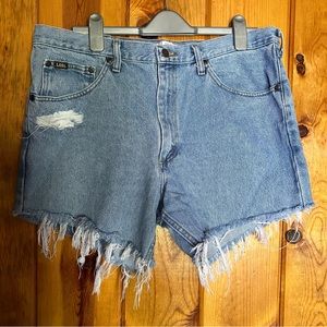 Vintage Distressed Lee Jean Shorts